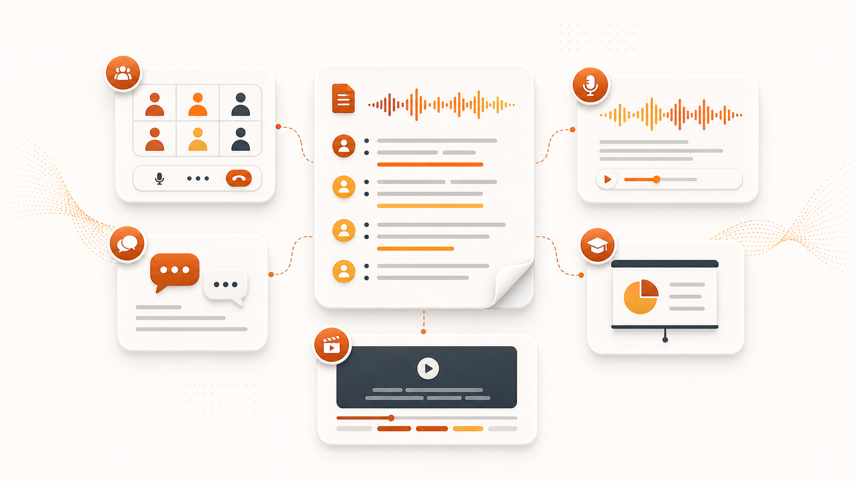 AI transcription use cases for meetings interviews podcasts lectures and captions